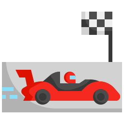carrera de coches icono