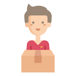 Delivery man icon