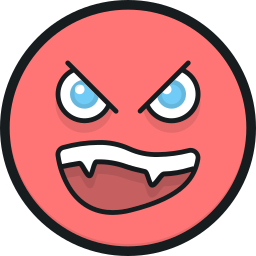 Angry face icon