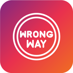 Wrong way icon
