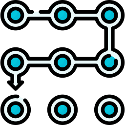 serratura a combinazione icona