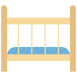 cama de bebê Ícone
