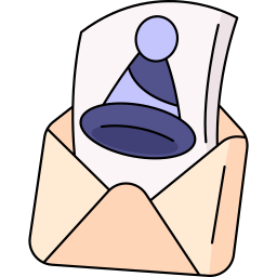 Birthday invitation icon