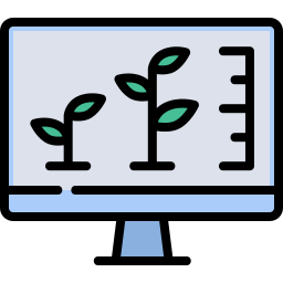 crecer planta icono