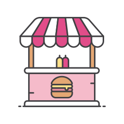 Burger cart icon