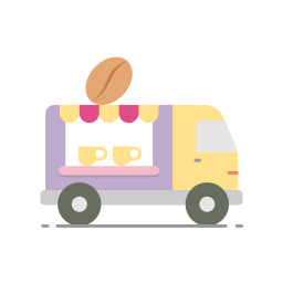 Coffee truck icon