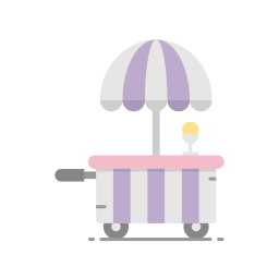 chariot de crème glacée Icône