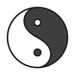simbolo yin yang Ícone