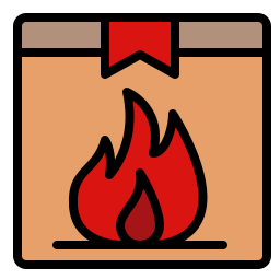Flame sign icon