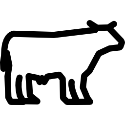 silhouette de vache Icône