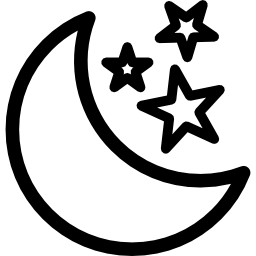 luna y estrellas icono