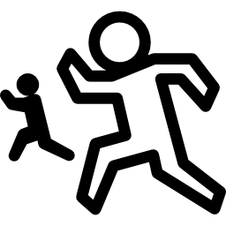 Running silhouettes icon