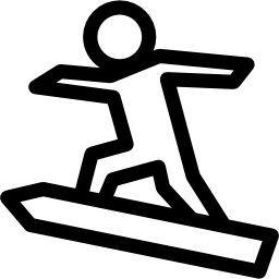 Surfing silhouette icon