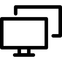 deux écrans d'ordinateur Icône