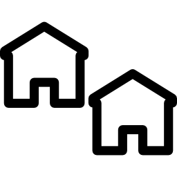 dwa małe domy ikona