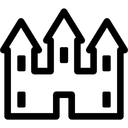 Castle silhouette icon