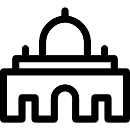 vista frontal del templo icono