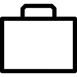 Plain briefcase icon