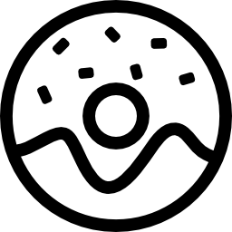 Donut with sprinkles icon