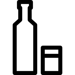 weinflasche und glas icon