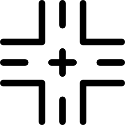 Road intersection sign icon