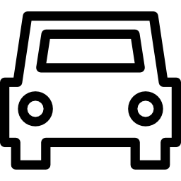 vista frontal del coche icono