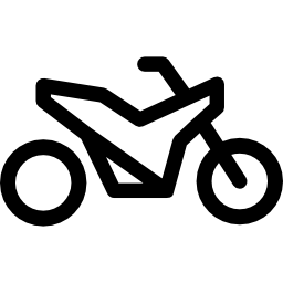 widok z boku motocykla ikona
