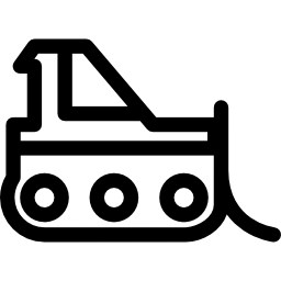 profilo del bulldozer icona