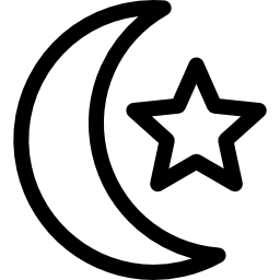 estrella y media luna icono