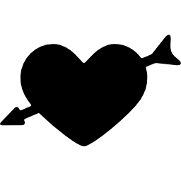 flecha y corazón icono
