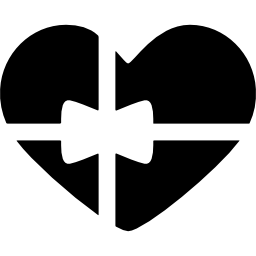 prezent w kształcie serca ikona