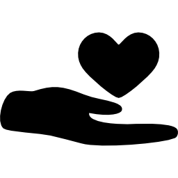 hand met hart icoon