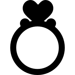 ring met een hart icoon