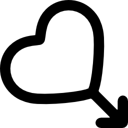 segno di genere del cuore icona