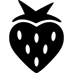 corazón de fresa icono