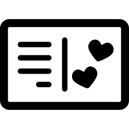 miłość pocztówka ikona