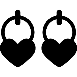 hartvormige oorbellen icoon
