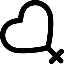 kobiecy znak płci miłości ikona