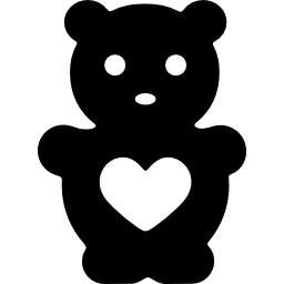 teddybeer met hart icoon
