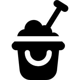 Bucket of sand icon