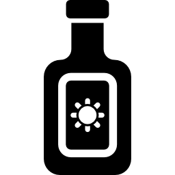 butelka z filtrem przeciwsłonecznym ikona
