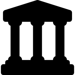 Bank building with columns icon