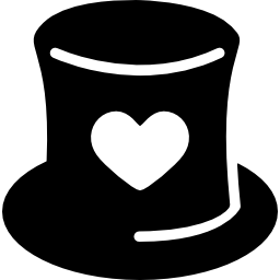 hoed met een hart icoon