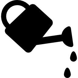 Watering can with water drops icon