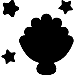 shell con estrellas icono