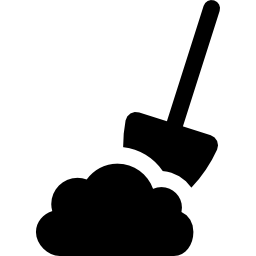 Лопата и почва иконка