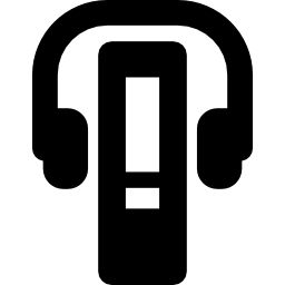 reproductor de mp3 con auriculares icono