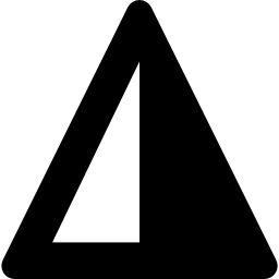 driehoek verdeeld in twee delen icoon