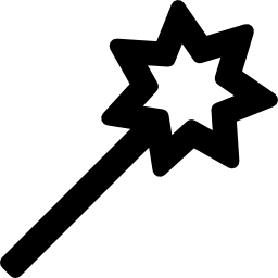 Magic wand with a star icon