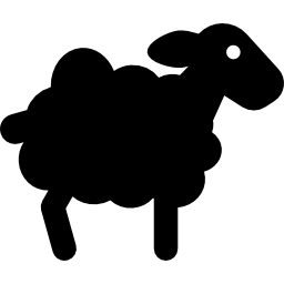 vista laterale dell'agnello icona